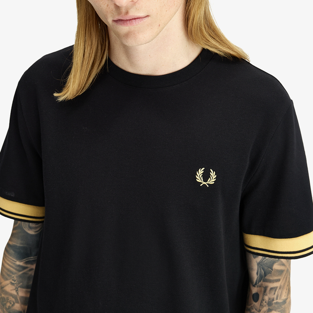 프레드페리 트윈 팁 커프 티셔츠 블랙 샴페인(Fred Perry Twin Tipped Cuff T-Shirt Black Champagne) - 3