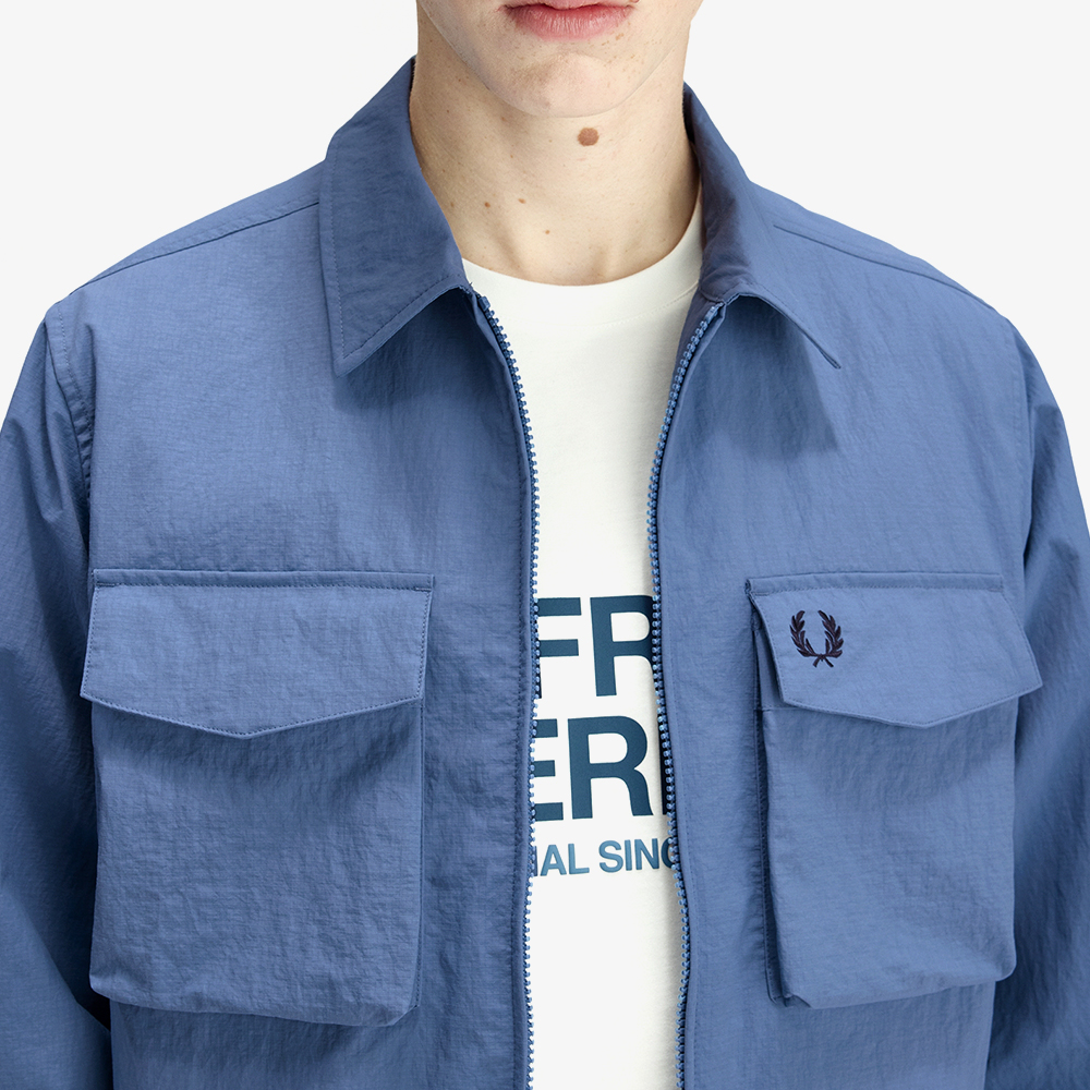 프레드페리 립스탑 포켓 오버셔츠 에이스 블루(Fred Perry Ripstop Pocket Overshirt ACE Blue) - 3