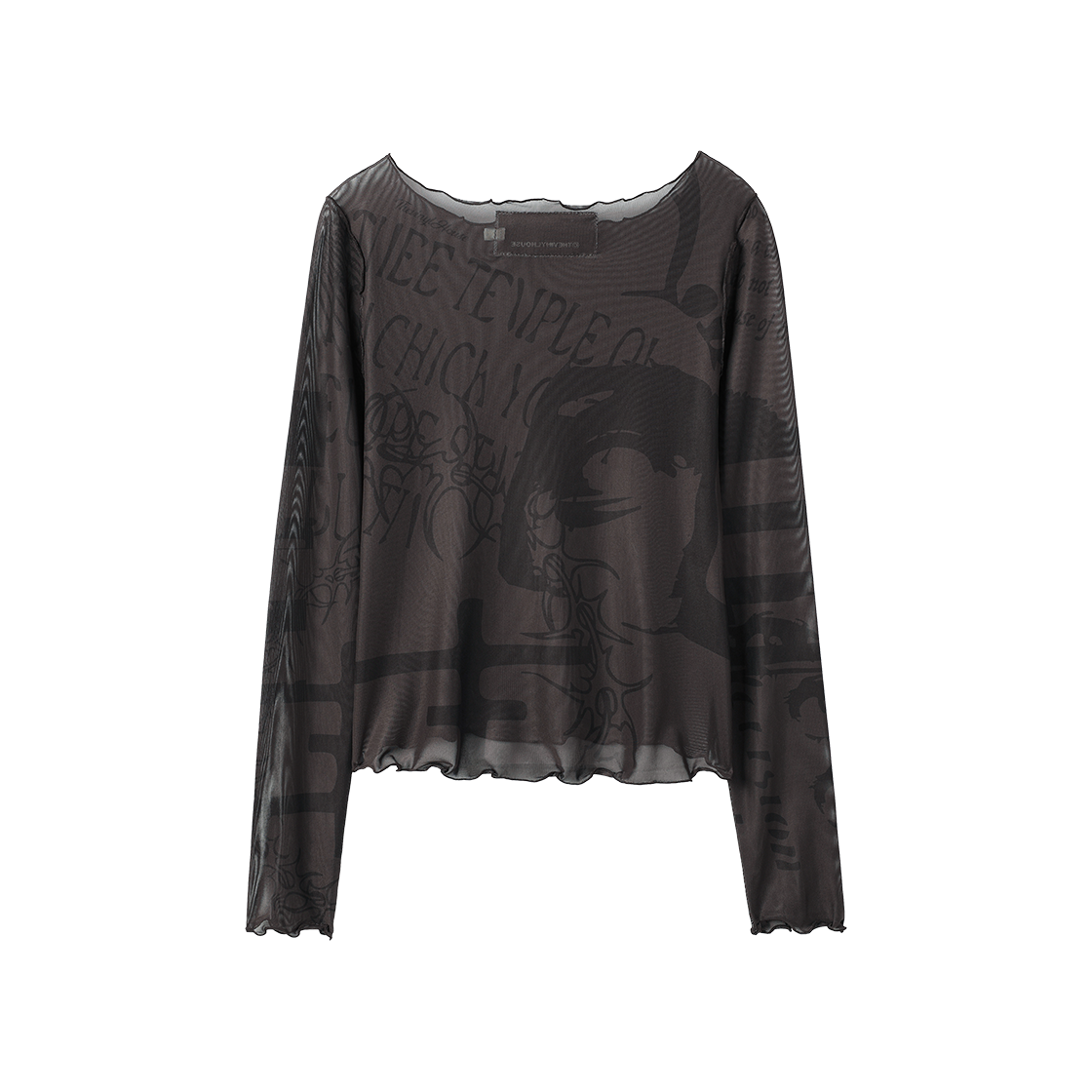 더바이닐하우스 그래피티 메쉬 롱슬리브 티 (W) 차콜(Thevinylhouse Graffiti Mesh Ls Tee (W) Charcoal) - 2