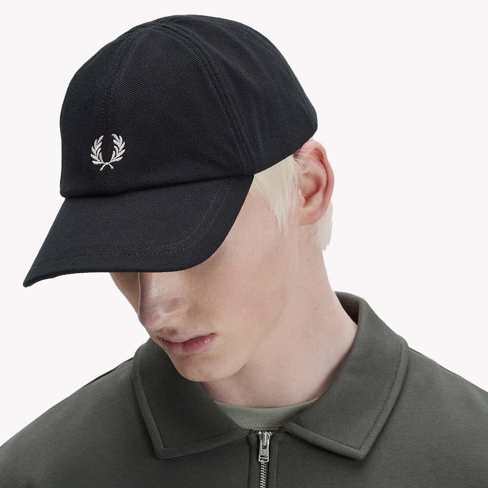 프레드페리 피케 클래식 캡 블랙 스노우 화이트(Fred Perry Pique Classic Cap Black SnowWhite) - 2