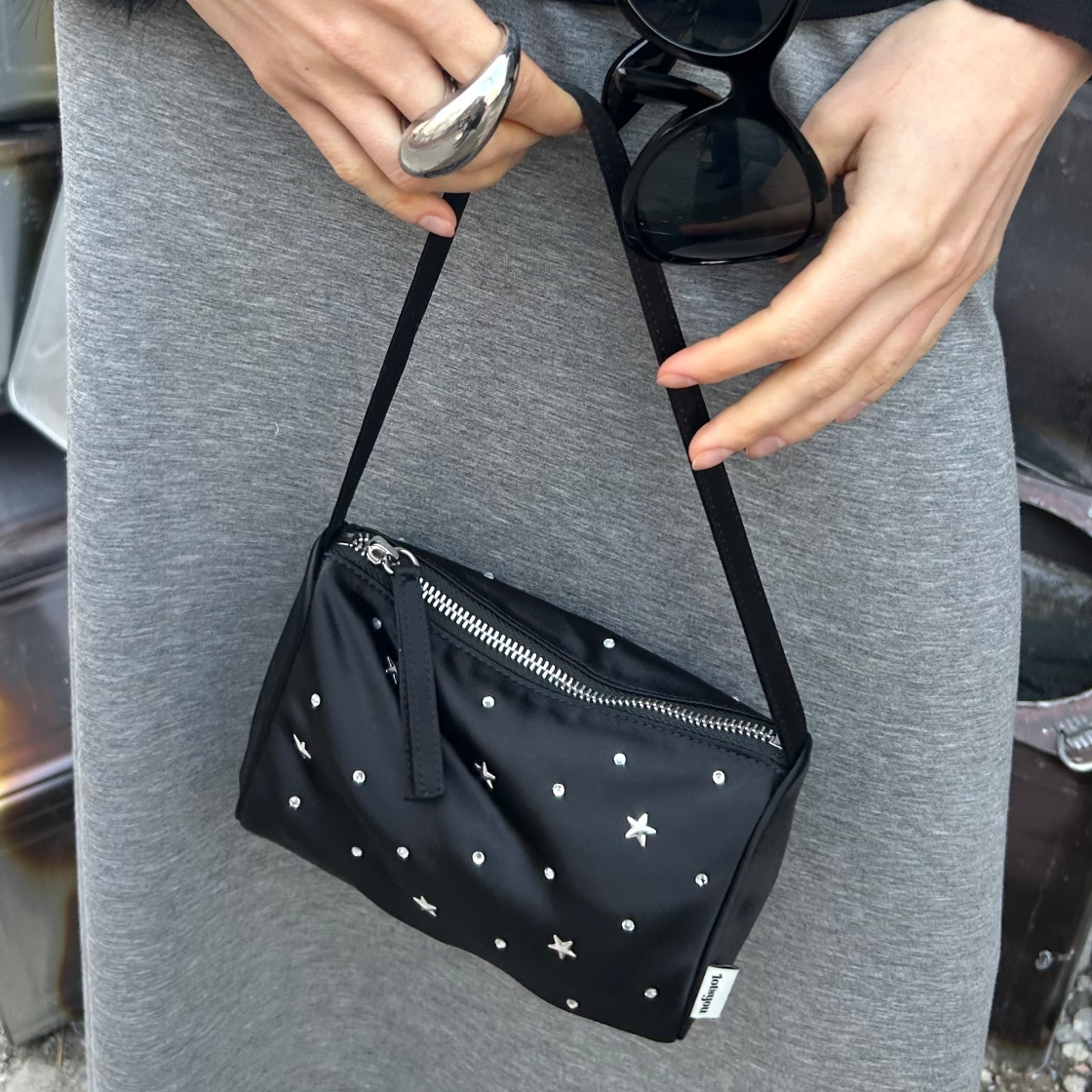 라츠유 트윙클 젤리 파우치 백 블랙(LOTS YOU Twinkle Jelly Pouch Bag Black) - 5