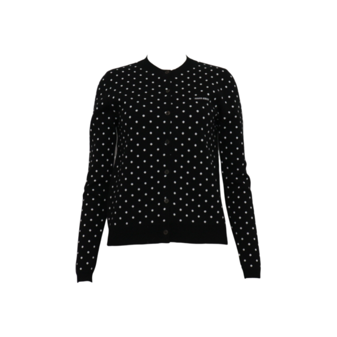 미우미우 MMF815 비스코스 도트 여성 가디건aa61503(Miu Miu MMF815 Viscose Dot Women's Cardigan)