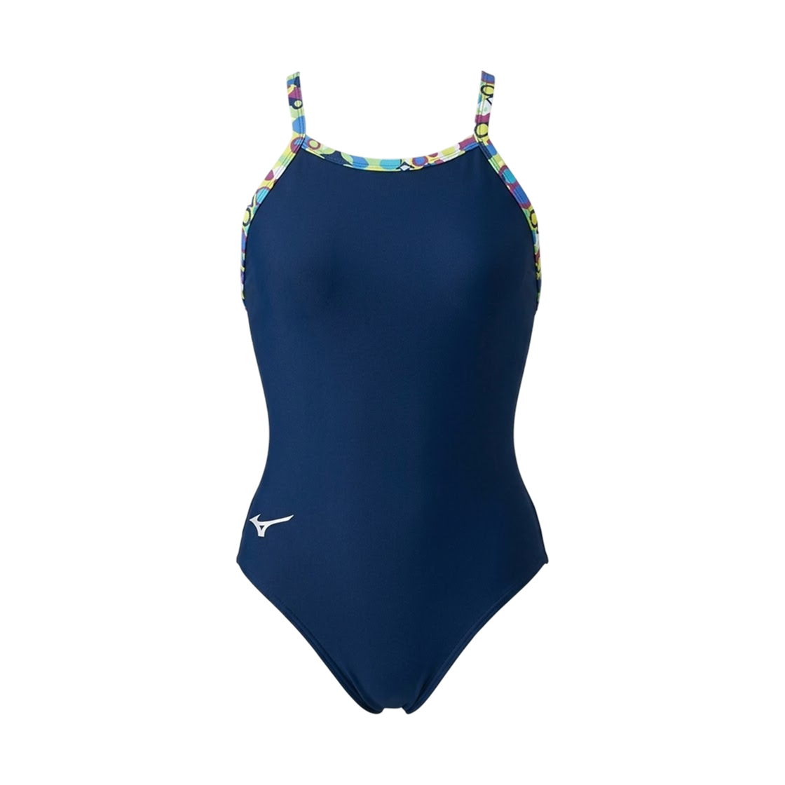 N2MAD48783 (Kids) Mizuno Exersuit Medium Cut Swimsuit Navy Lime
