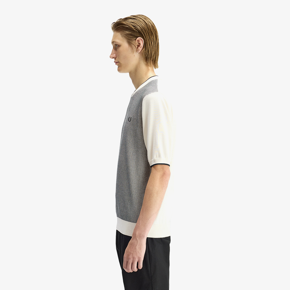 프레드페리 토닉 와플 니트 티셔츠 에크루(Fred Perry Tonic Waffle Knitted T-Shirt Ecru) - 2