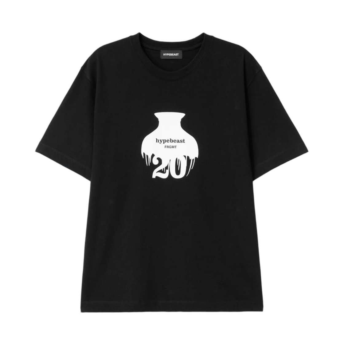 프라그먼트 x 하입비스트 20주년 기념 티셔츠 블랙(Fragment x Hypebeast 20th Anniversary T-Shirt Black)