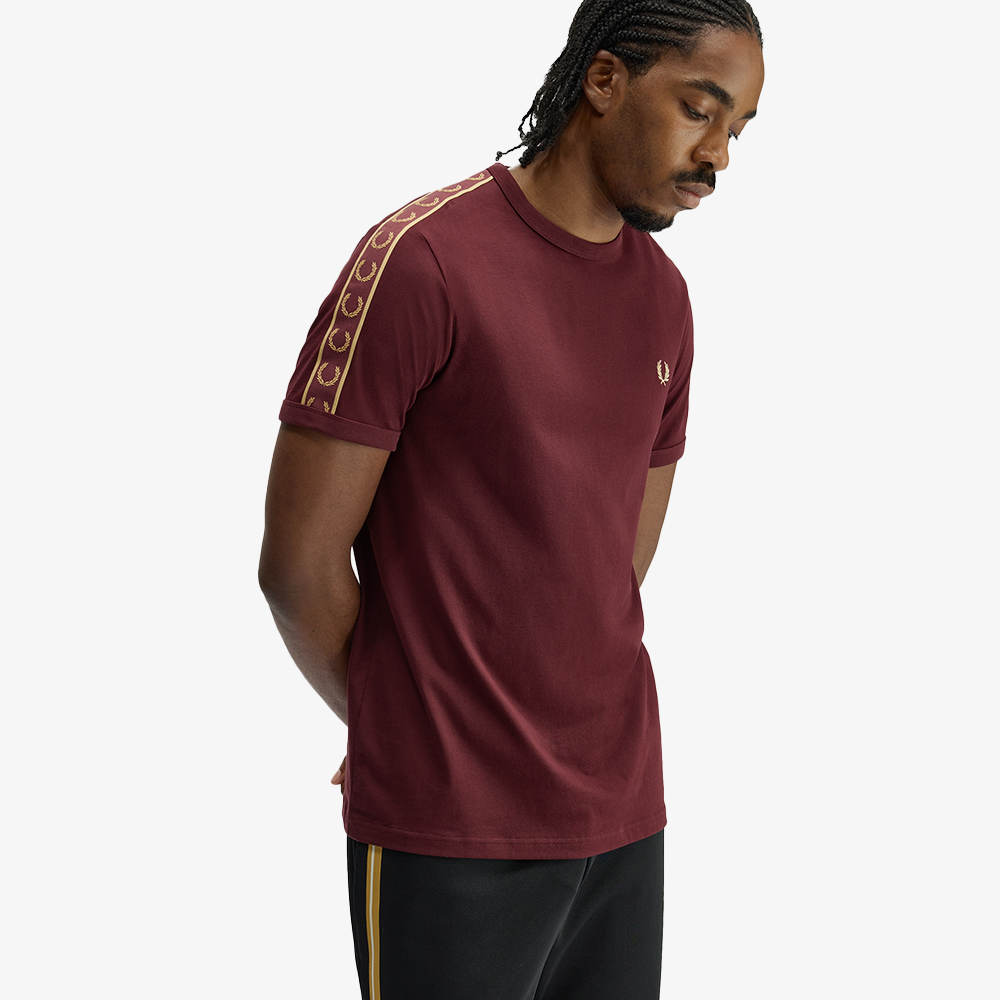 프레드페리 컨트라스트 테잎 링어 티셔츠 옥스블러드 샴페인(Fred Perry Contrast Tape Ringer T-Shirt Oxblood Champagne) - 3