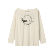 Thevinylhouse Raw Cut Over Ls Tee (W) Cream