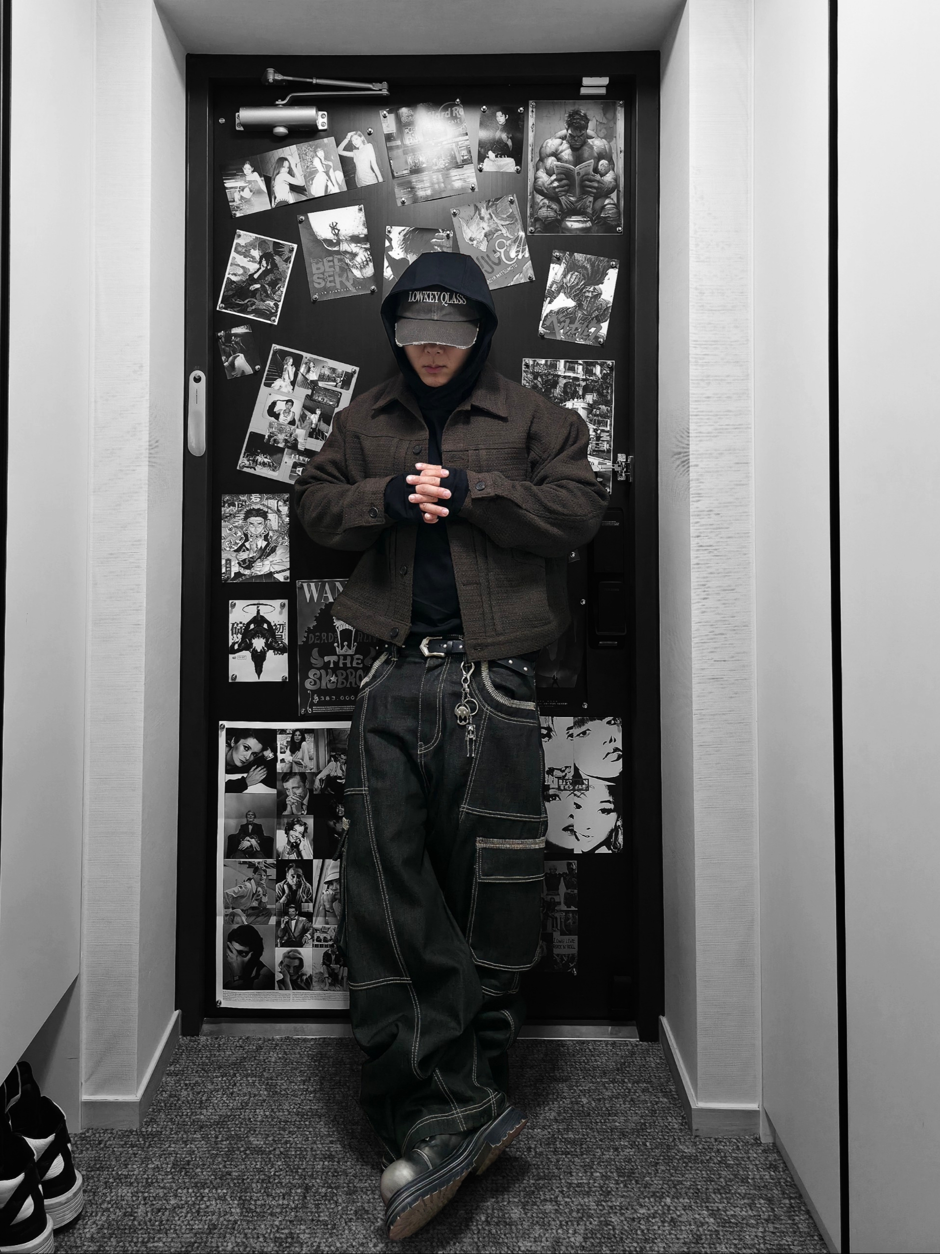 Karactor Weave Trucker Jacket Brown, Hatchingroom x How To Train Your Dragon Skull Gem Keyring 착용 스타일 - 1
