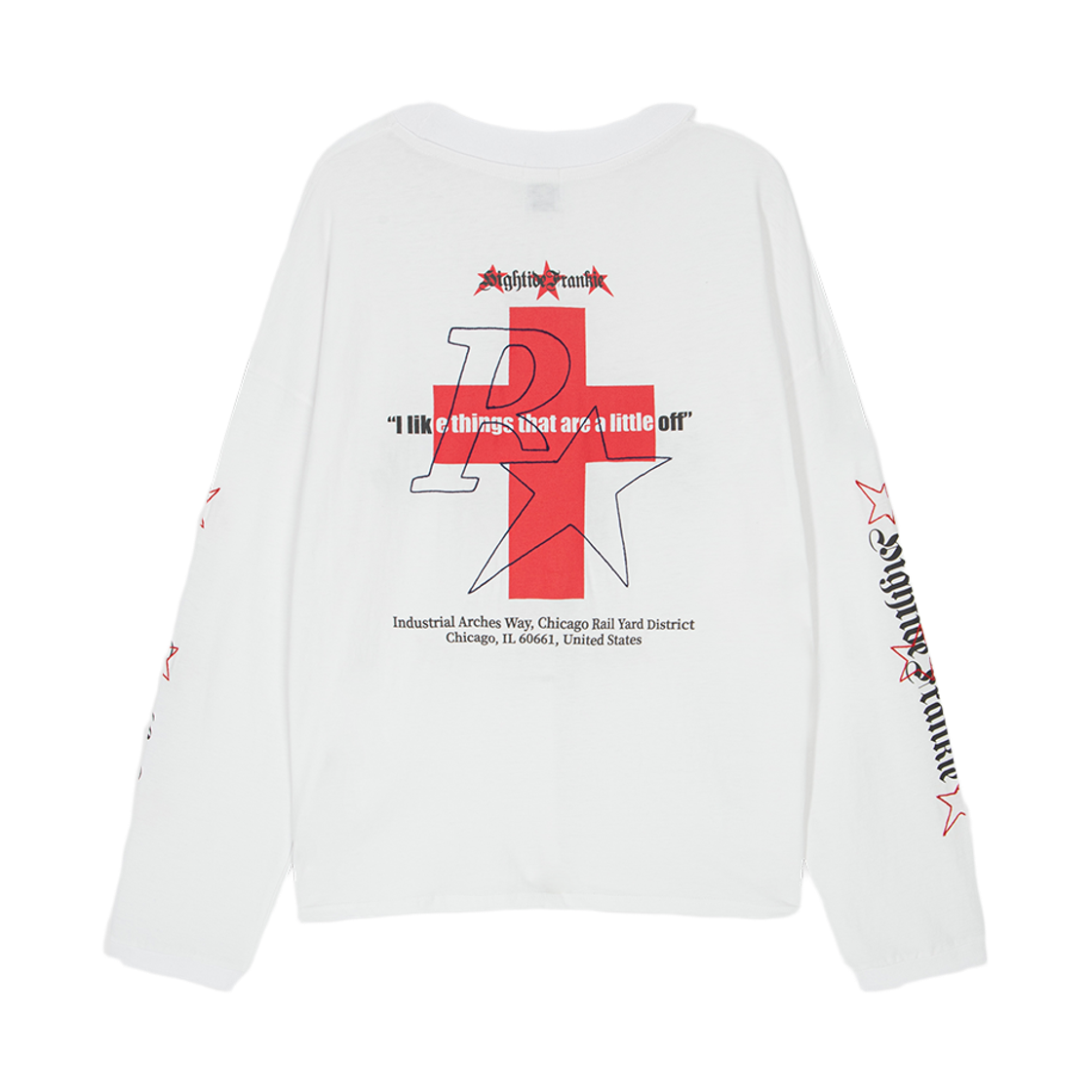 하이타이드 프랭키 리틀 오프 롱 슬리브 티 화이트(HIGHTIDE FRANKIE Little Off Long Sleeve Tee White) - 2