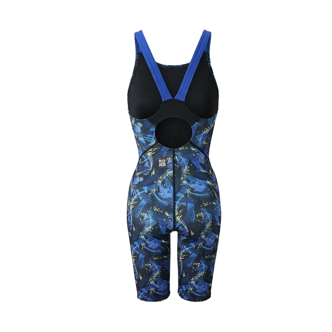 (W) 미즈노 ST 그래픽 수영용 마스터 백 하프 수트 블랙 블루((W) Mizuno ST Graphic Competitive Swimming Master's Back Half Suit Black Blue) - 2