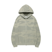 Thevinylhouse Ghost Camo Knit Hoodie Zip-Up Green