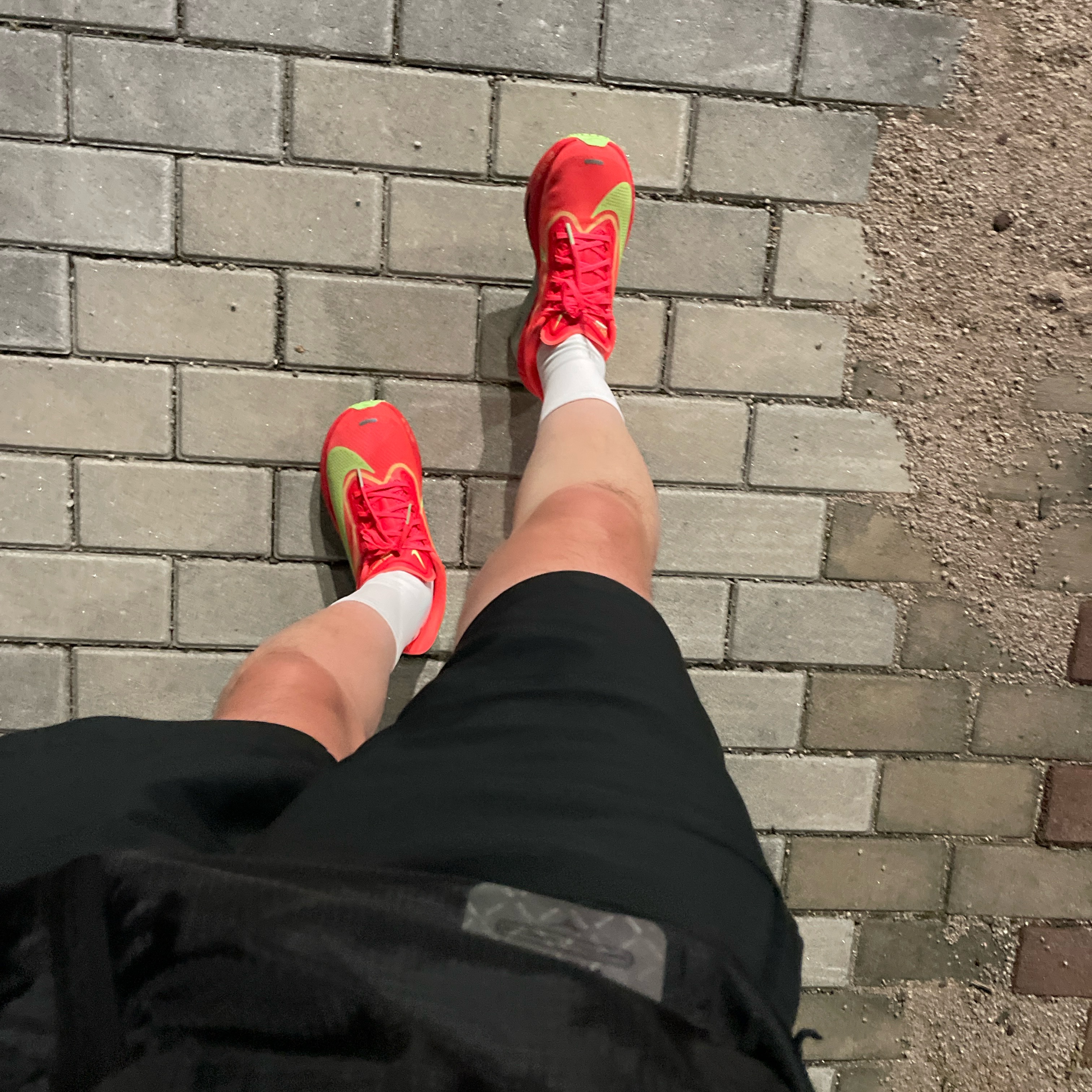 (W) Nike Zoom Fly 6 Road Racing Bright Crimson Lime Blast 착용 스타일