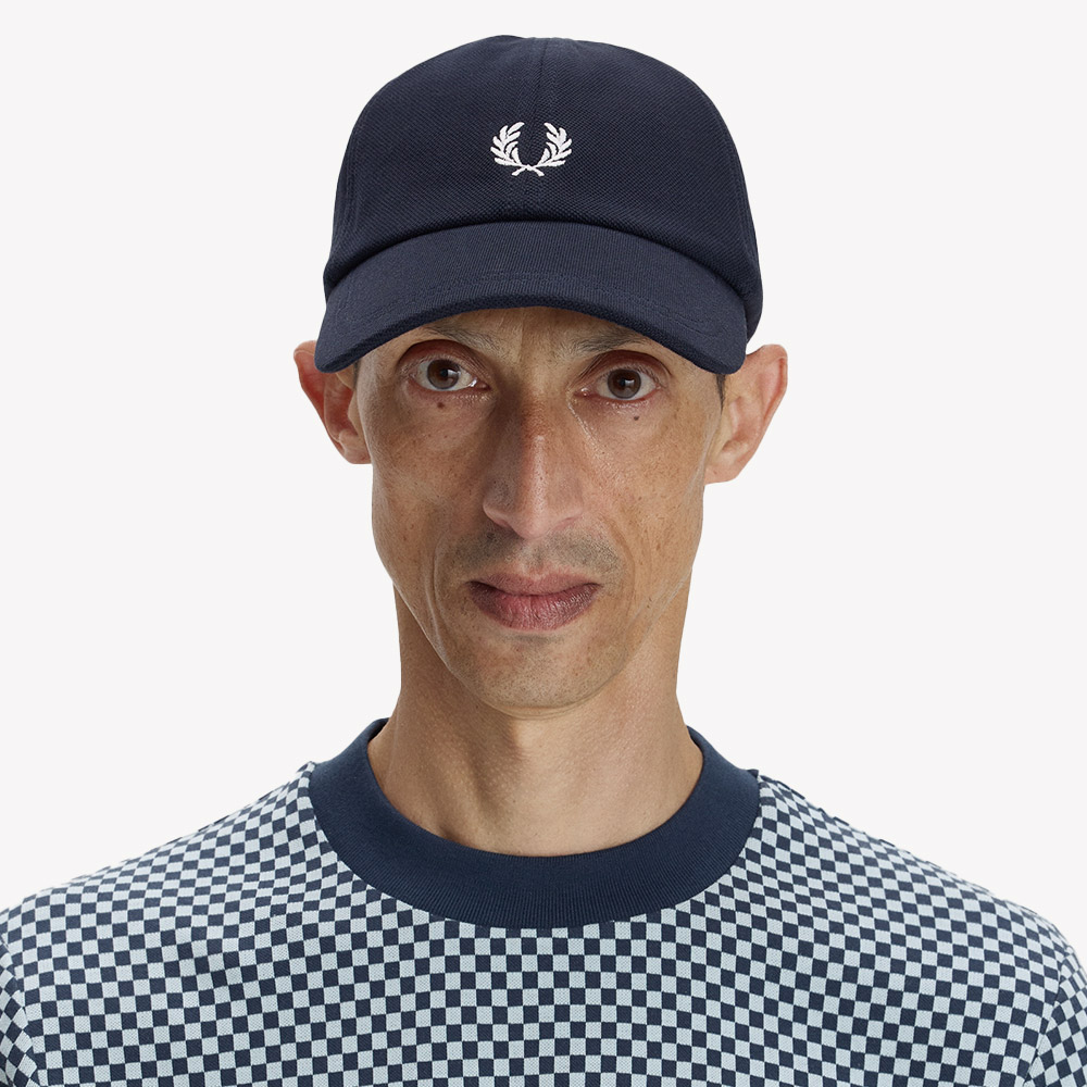 프레드페리 피케 클래식 캡 네이비 화이트(Fred Perry Pique Classic Cap Navy Snow White) - 2