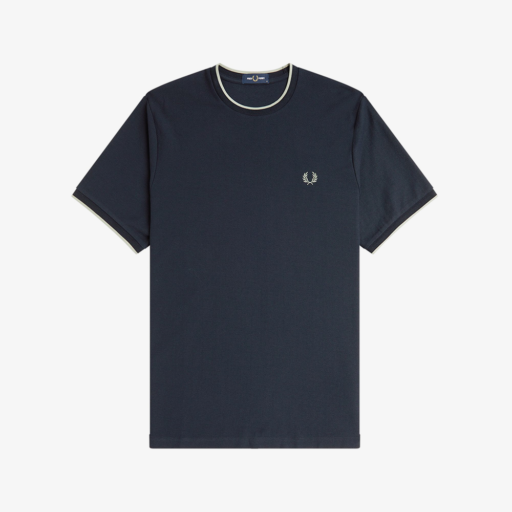 프레드페리 트림 디테일 크레이프 피케 티셔츠 네이비(Fred Perry Trim Detail Crepe Pique T-Shirt Navy) - 5