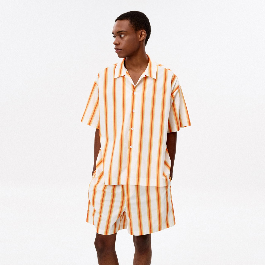 씨피티에스 콤피 스트라이프 파자마 선셋 오렌지(CPTS COMFY STRIPE PAJAMAS SUNSET ORANGE) - 2