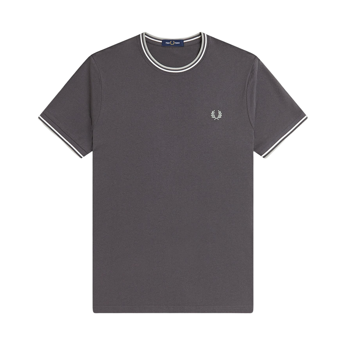 AFPM2611588-87A Fred Perry Twin Tipped T-Shirt Anchor Grey Ecru Seagrass