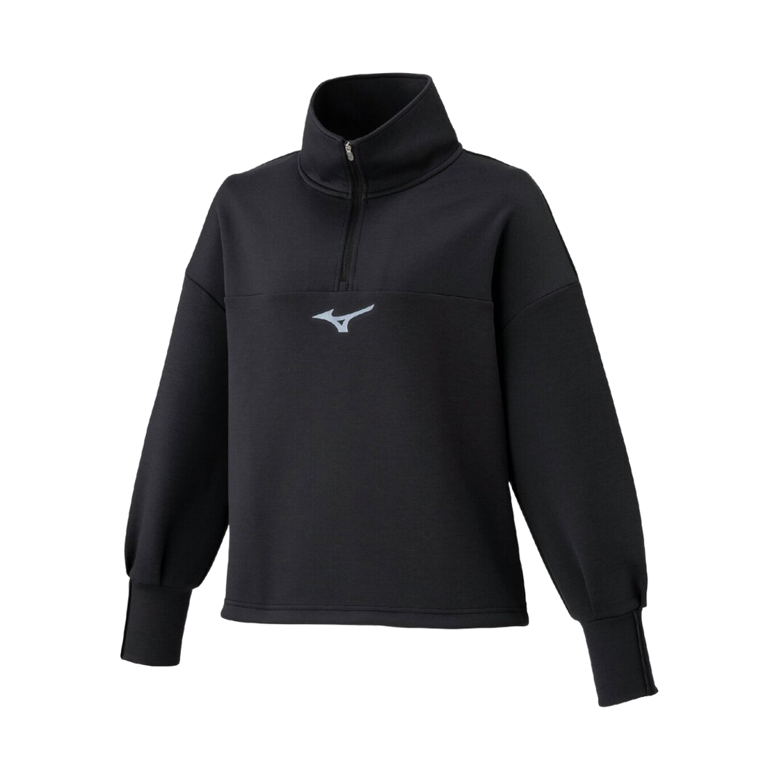 32MCD33209 (W) Mizuno Peach Touch Sweat Half Zip Pullover Black