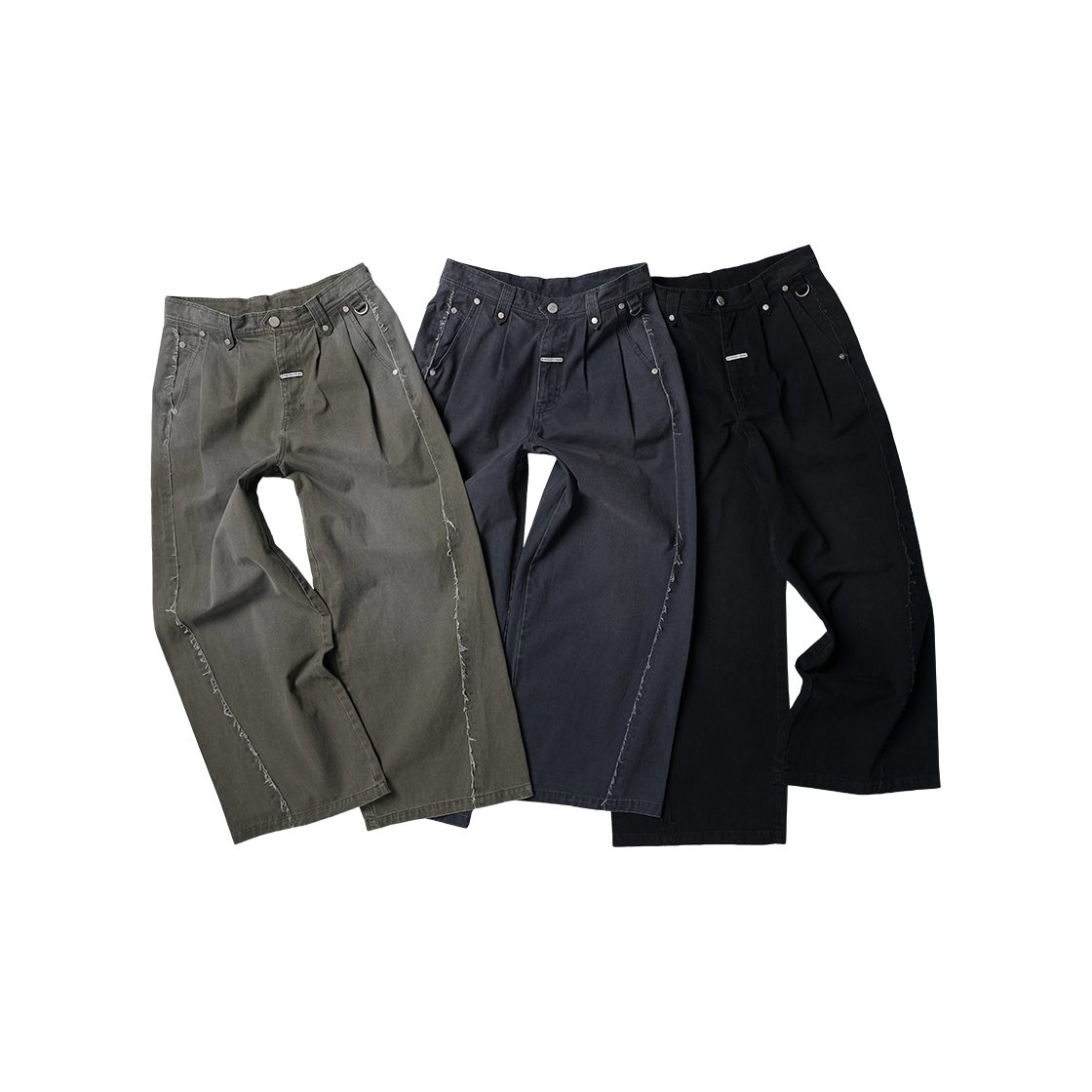 더바이닐하우스 새그 와이드 벨티드 팬츠 블랙(Thevinylhouse Sag Wide Belted Pants Black) - 3