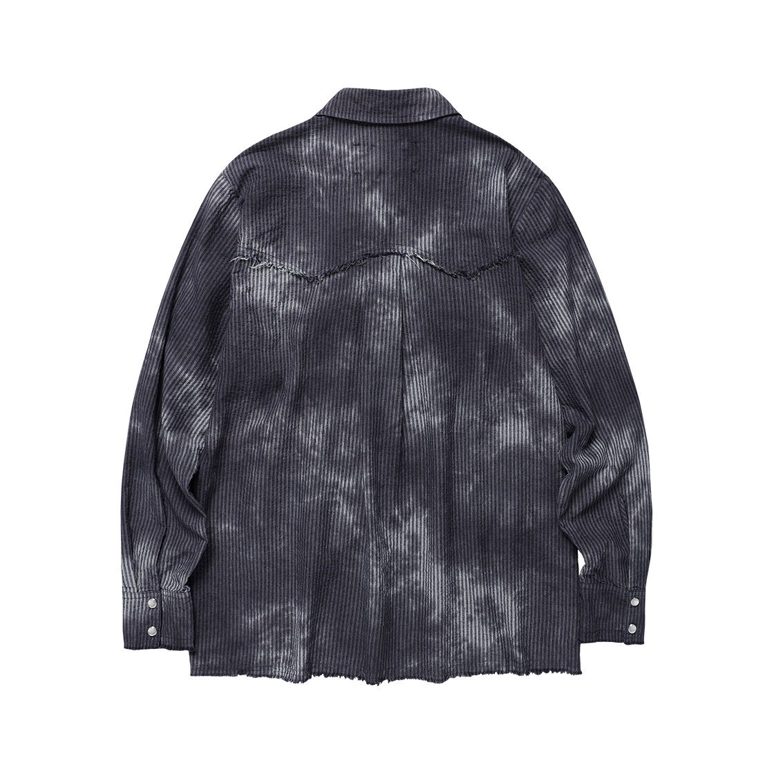 더바이닐하우스 로우 워시드 버티컬 셔츠 네이비(Thevinylhouse Raw Washed Vertical Shirts Navy) - 2