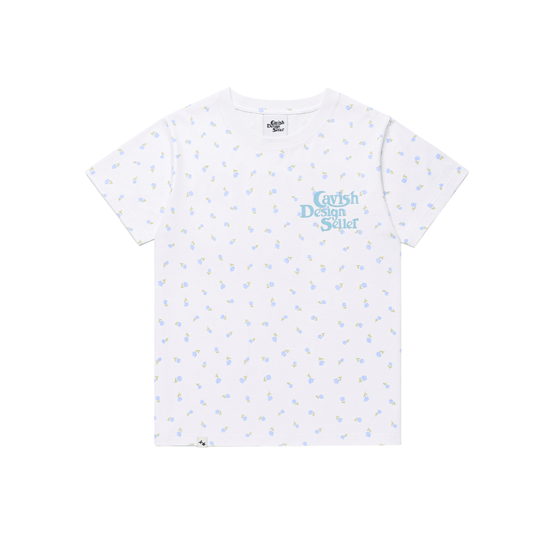 카비시 W 플라워 셀러 로고 숏슬리브 티셔츠 화이트(CAVISH W Flower Seller Logo SS Tee White) - 2