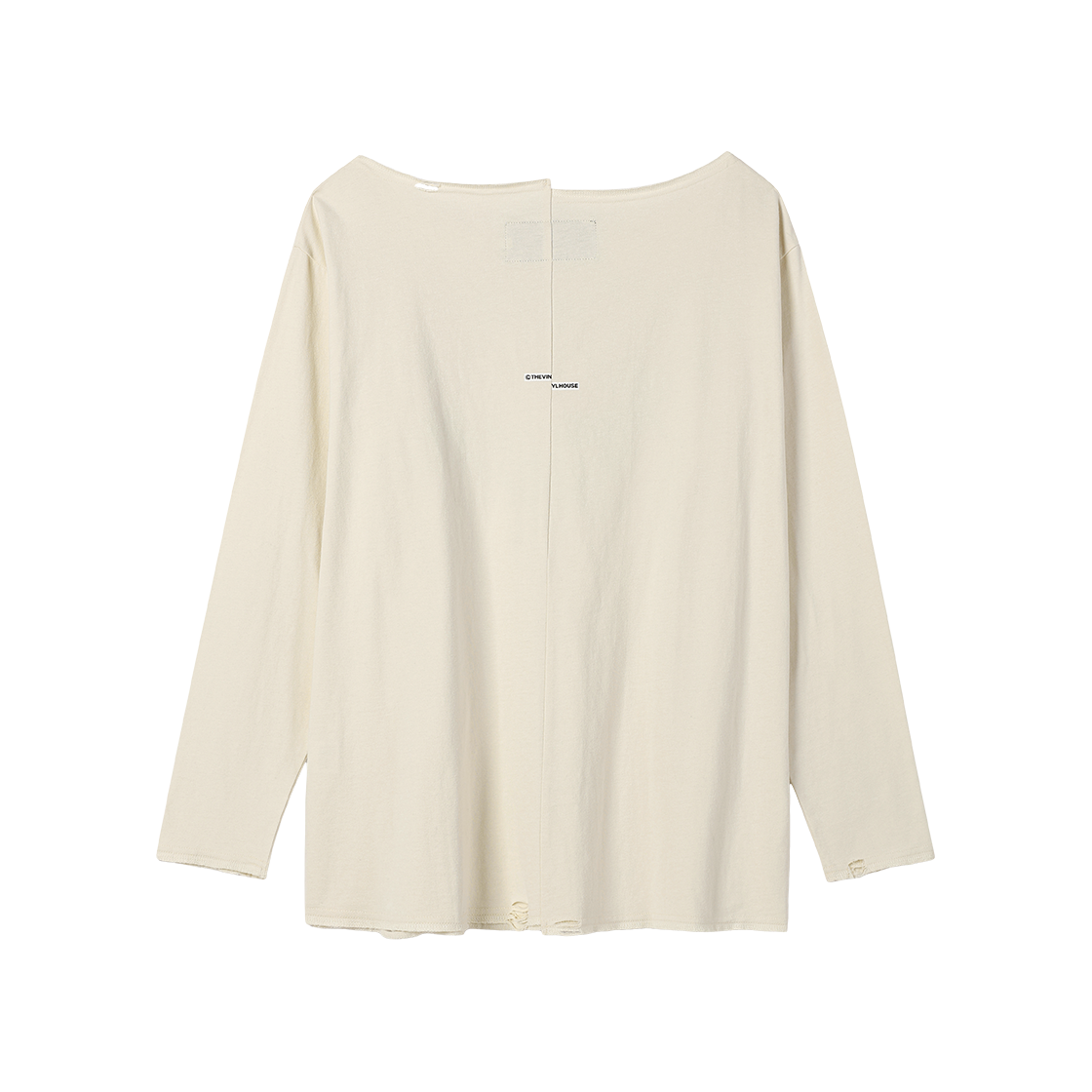 더바이닐하우스 로우 컷 오버 롱슬리브 티 (W) 크림(Thevinylhouse Raw Cut Over Ls Tee (W) Cream) - 2