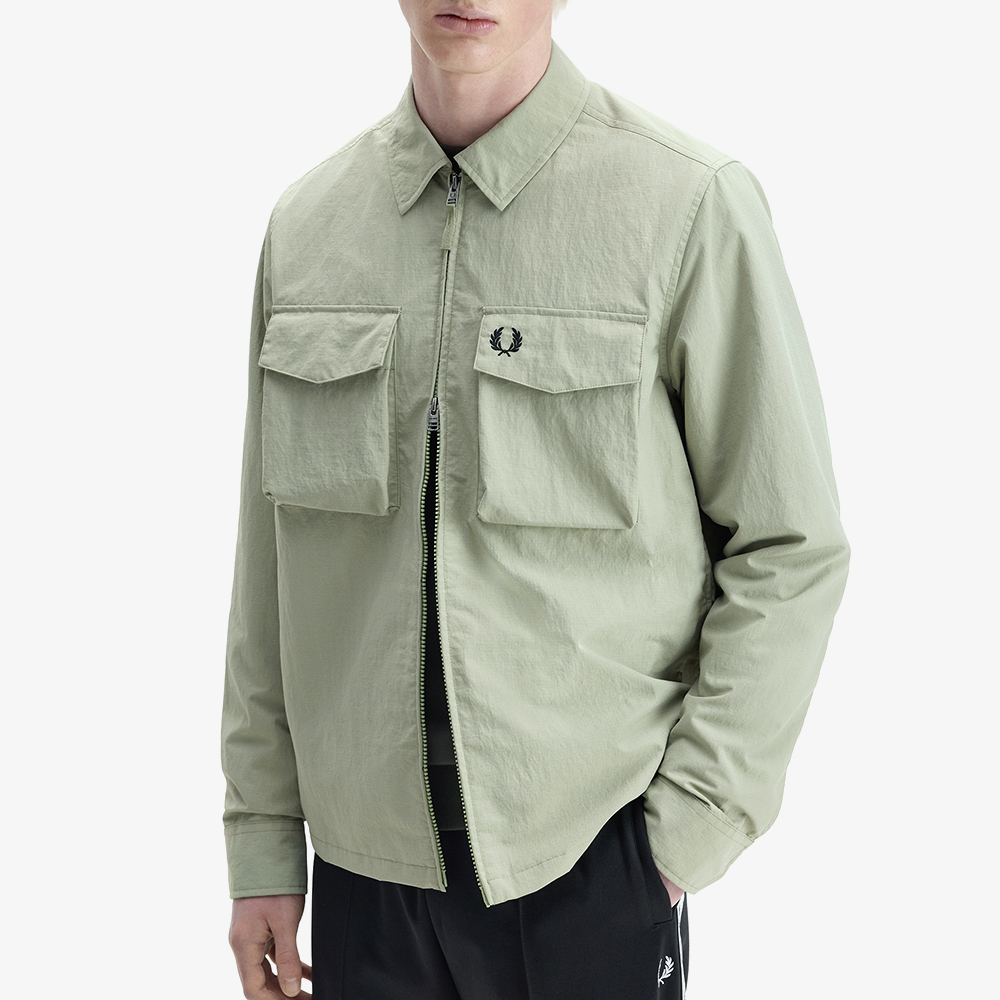 프레드페리 립스탑 포켓 오버셔츠 시그래스(Fred Perry Ripstop Pocket Overshirt Seagrass) - 3