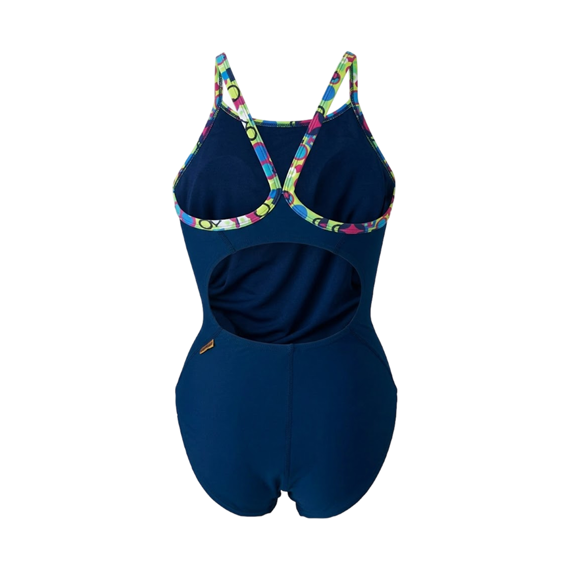 (키즈) 미즈노 엑서수트 미디움 컷 스윔수트 네이비 라임((Kids) Mizuno Exersuit Medium Cut Swimsuit Navy Lime) - 2