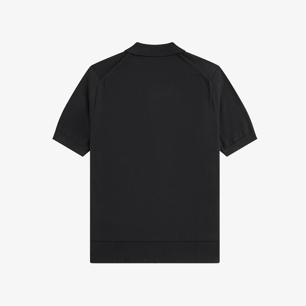 프레드페리 숏 슬리브 코튼 니트 셔츠 블랙(Fred Perry S S Cotton Knitted Shirt Black) - 6