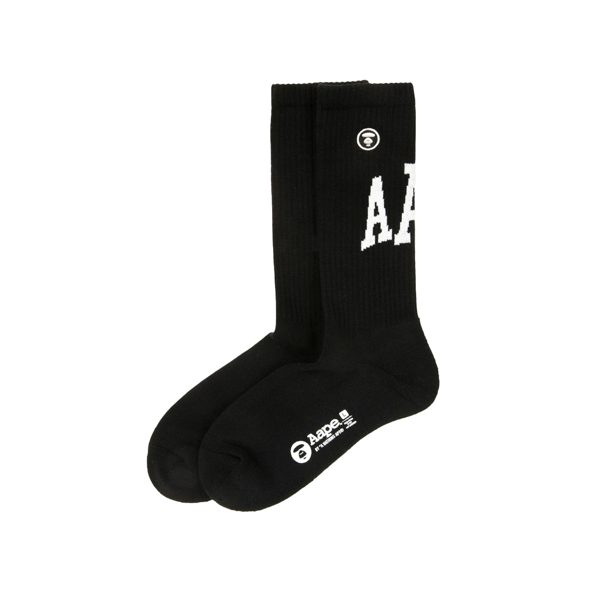 에이프 메인 삭스 블랙 - 26SS(AAPE Main Socks Black - 26SS) - 1