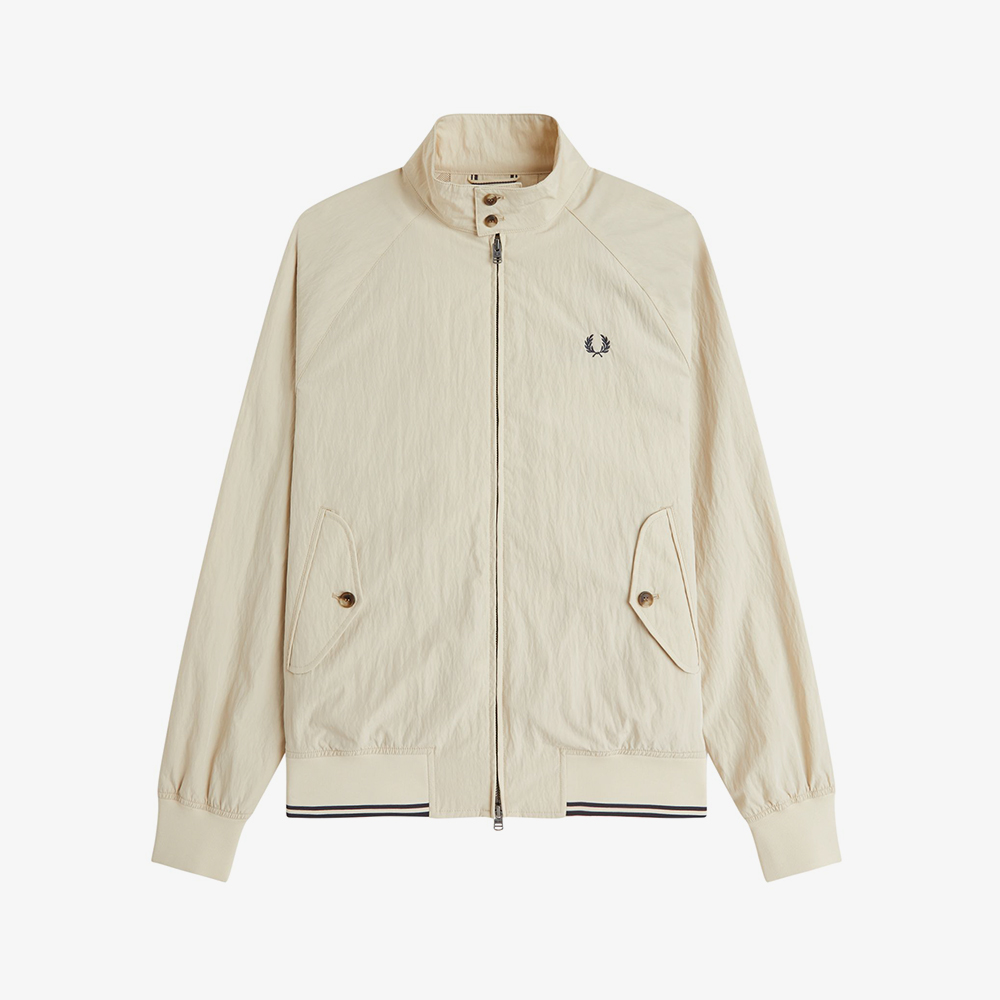 프레드페리 크링클 해링턴 재킷 오트밀(Fred Perry Crinkle Harrington Jacket Oatmeal) - 5