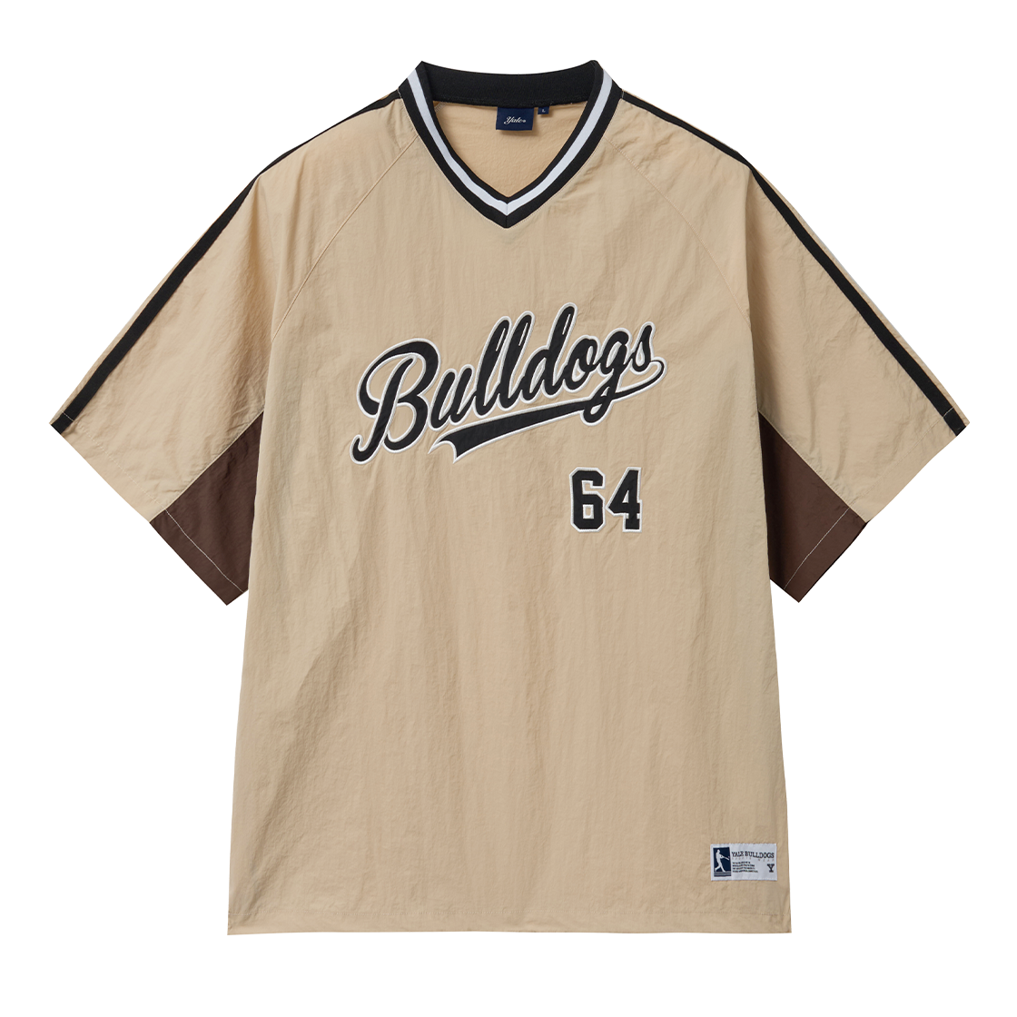예일 베이스볼 나일론 숏슬리브_베이지(Yale Baseball Nylon Short Sleeve_Beige) - 1