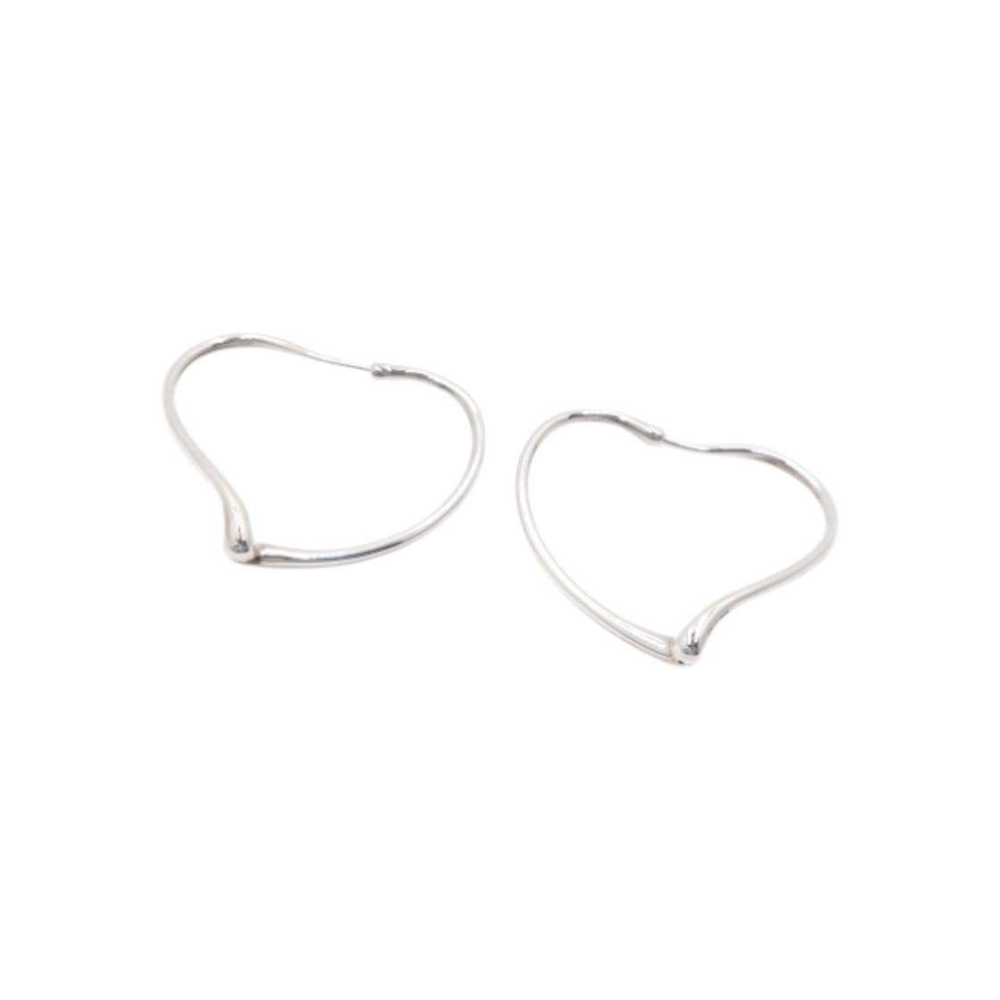 티파니 스털링 실버 엘사 퍼레티 오픈 하트 후프 이어링(귀걸이)aa61832(Tiffany Elsa Peretti Open Heart Hoop Earrings in Sterling Silver) - 1