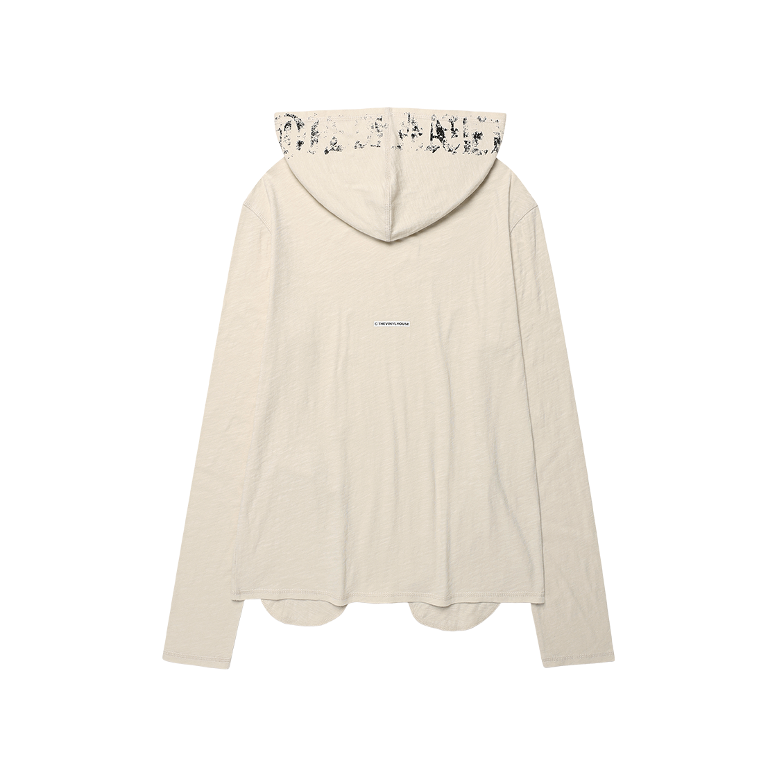 더바이닐하우스 레터링 슬럽 후디 롱슬리브 티 크림(Thevinylhouse Lettering Slub Hoodie Ls Tee Cream) - 2