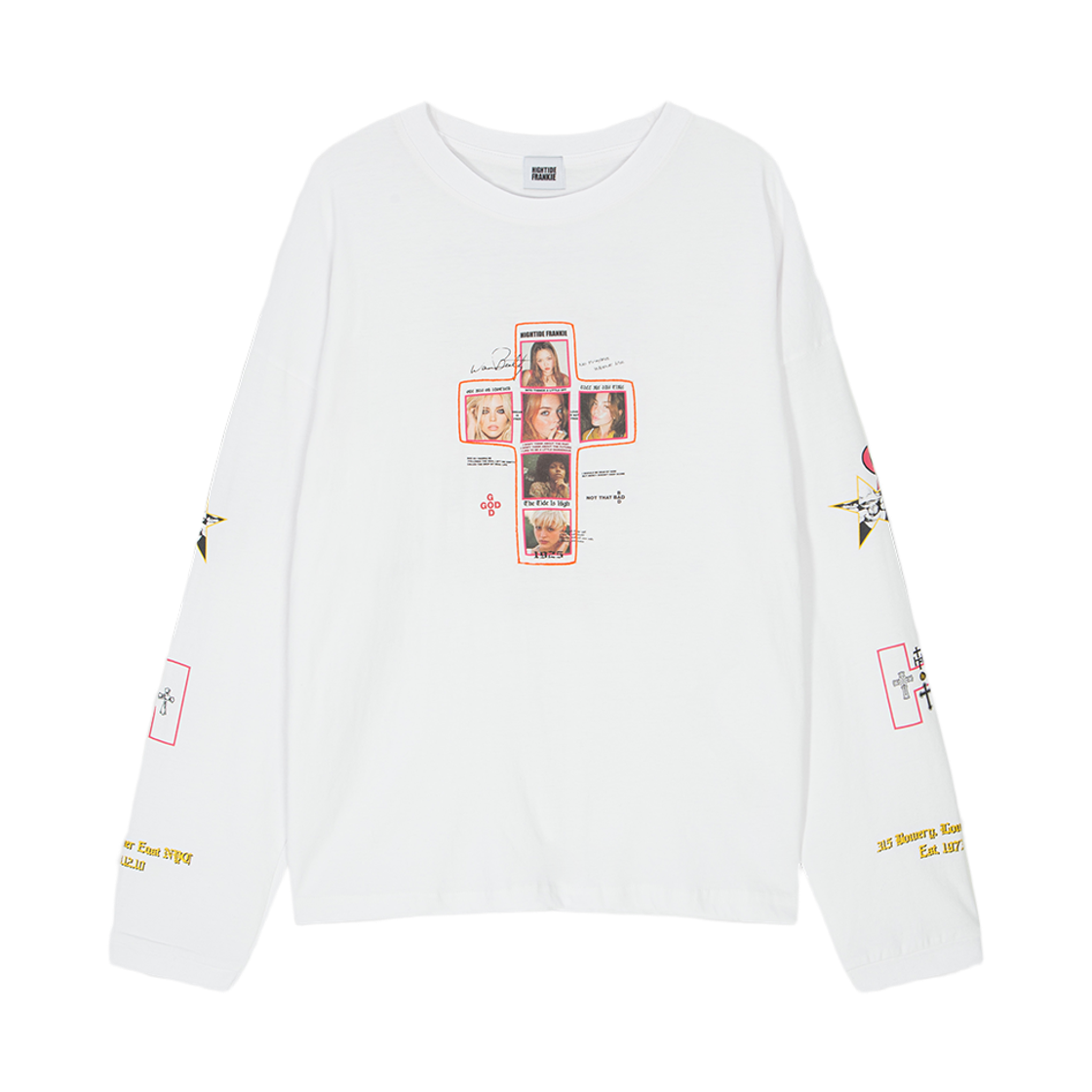 HF26ALT017WT HIGHTIDE FRANKIE False Icon Long Sleeve Tee White