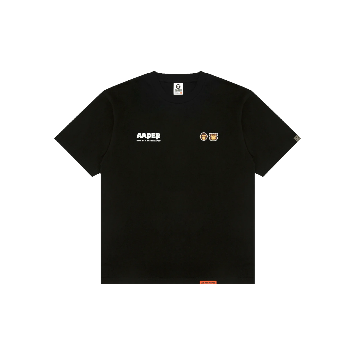 에이프 베이직 에이퍼 티 블랙 - 26SS(AAPE Basic AAPER Tee Black - 26SS) - 1