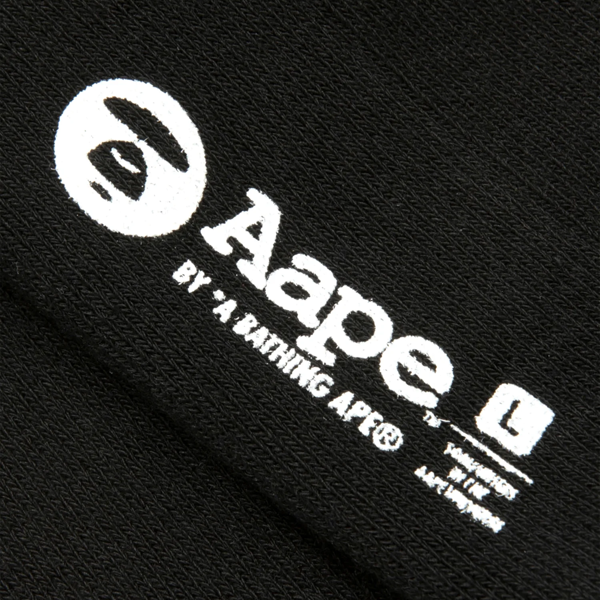 에이프 메인 삭스 블랙 - 26SS(AAPE Main Socks Black - 26SS) - 3