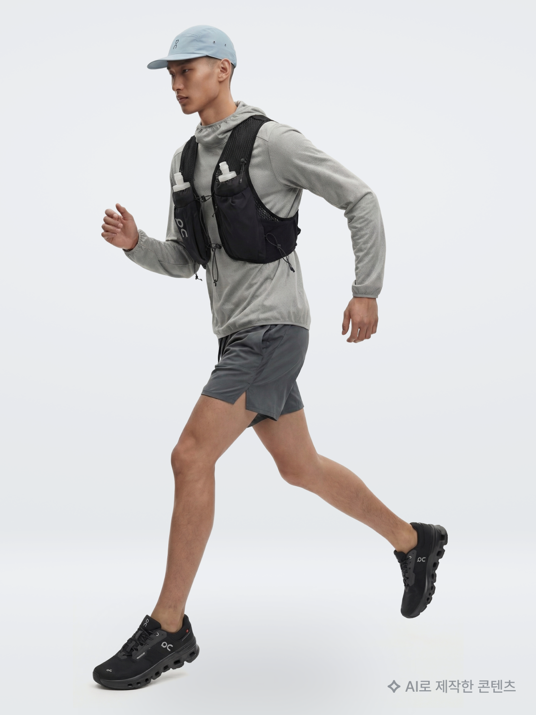 Satisfy Justice Cordura 5L Hydration Vest Black, UVU Dolomiti L/S Running Top White 착용 스타일 - 8