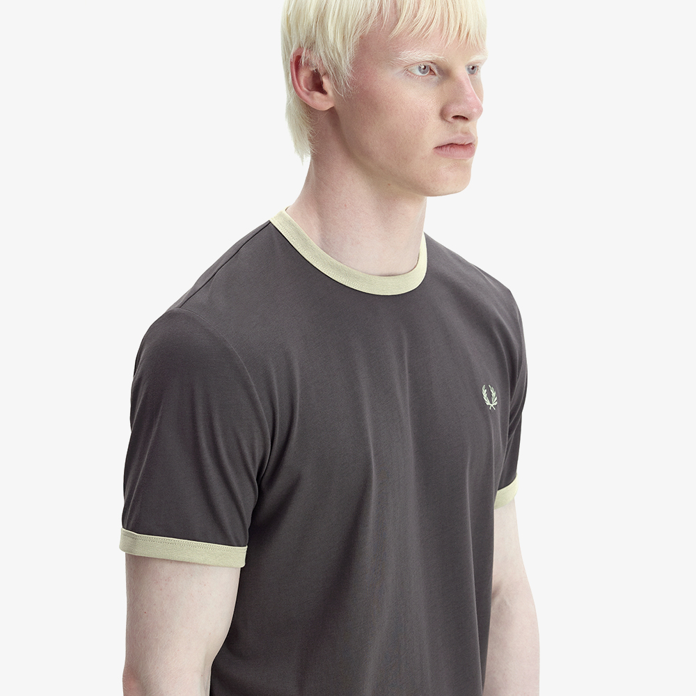 프레드페리 링어 티셔츠 앵커그레이 시그래스(Fred Perry Ringer T-Shirt Anchor Grey Seagrass) - 3