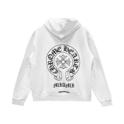 Chrome Hearts Horseshoe Logo Pullover Hoodie White - Miami Exclusive