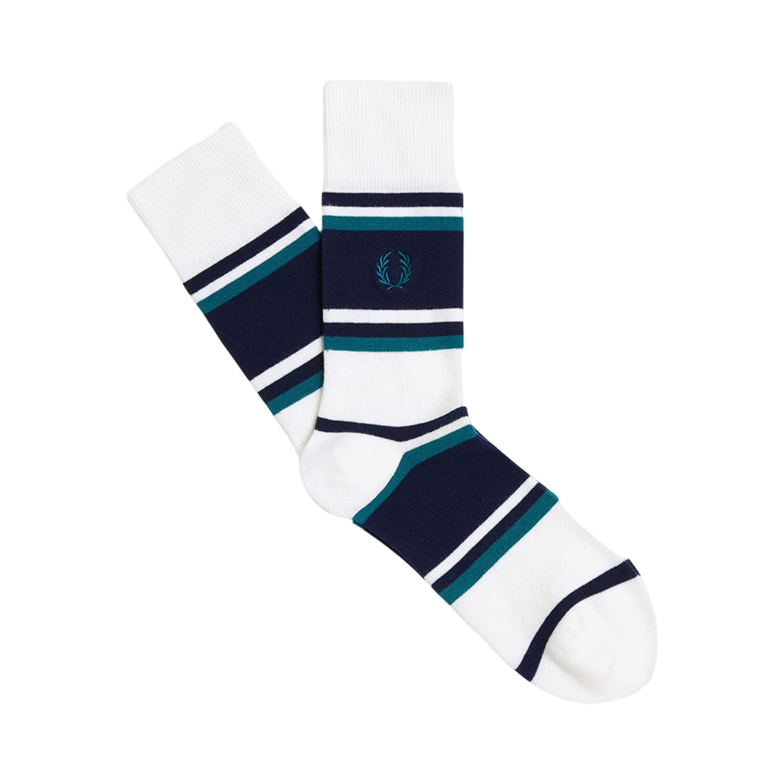 CFPU2612147-129 Fred Perry Tennis Stripes Sock Snow White