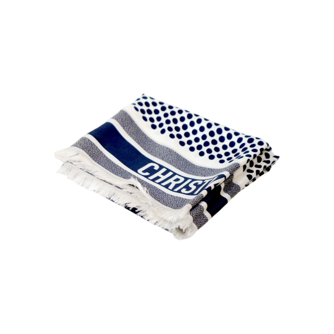 디올 네이비 도트 스카프 A-B51495(Dior Navy Dot Scarf A-B51495)