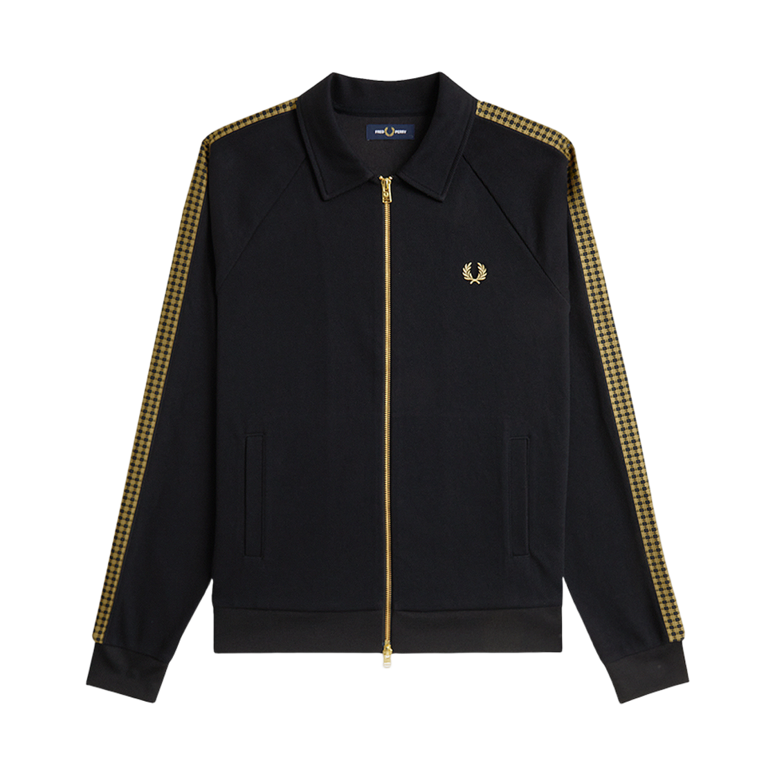 프레드페리 크로스 테잎 트랙 재킷 블랙(Fred Perry Cross Tape Track Jacket Black)