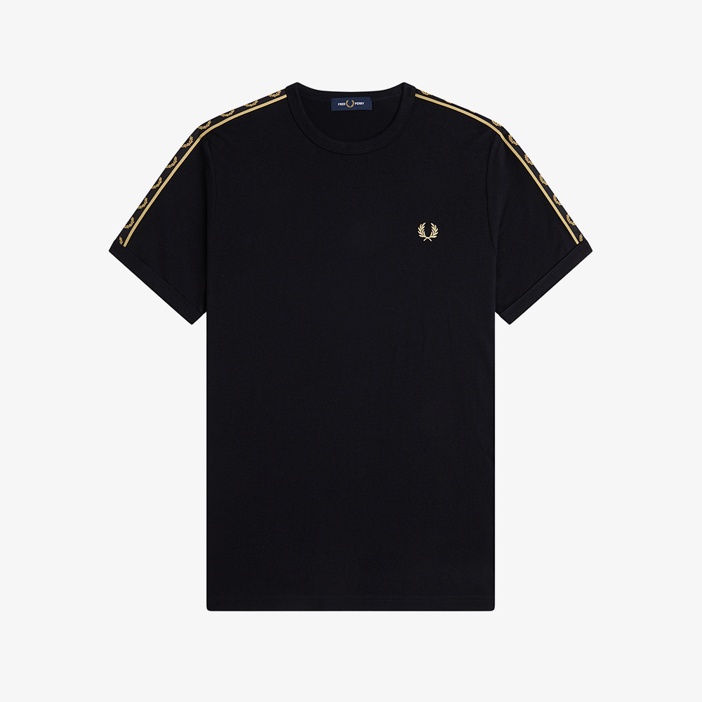 프레드페리 컨트라스트 테잎 링어 티셔츠 블랙 샴페인(Fred Perry Contrast Tape Ringer T-Shirt Black Champagne) - 5