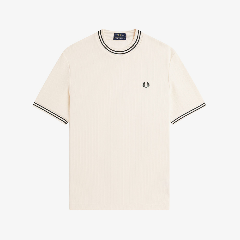 프레드페리 립 저지 티셔츠 에크루(Fred Perry Ribbed Jersey T-Shirt Ecru) - 5