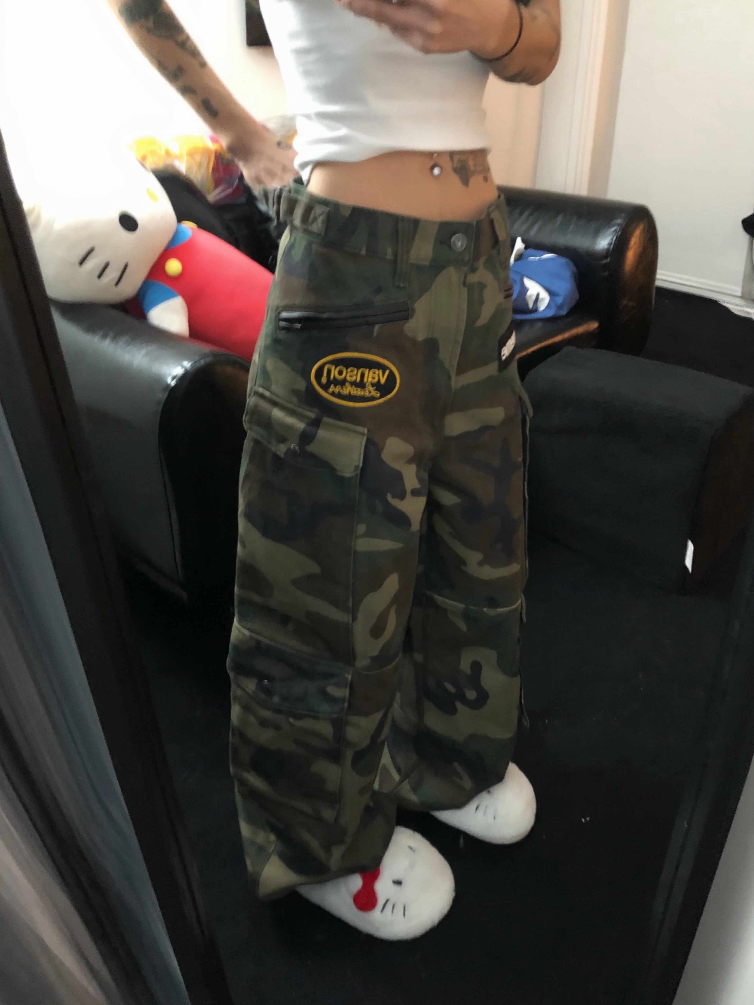 Supreme x Vanson Leathers Cordura Pant Woodland Camo - 26SS 착용 스타일
