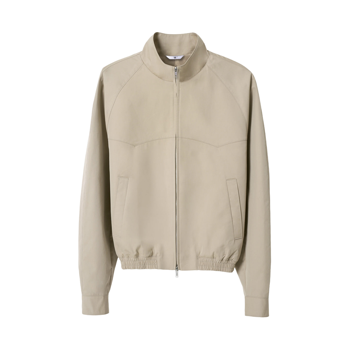 에스티유 하이넥 집업 코튼 자켓 인 베이지(STU High Neck Zip-Up Cotton Jacket In Beige)