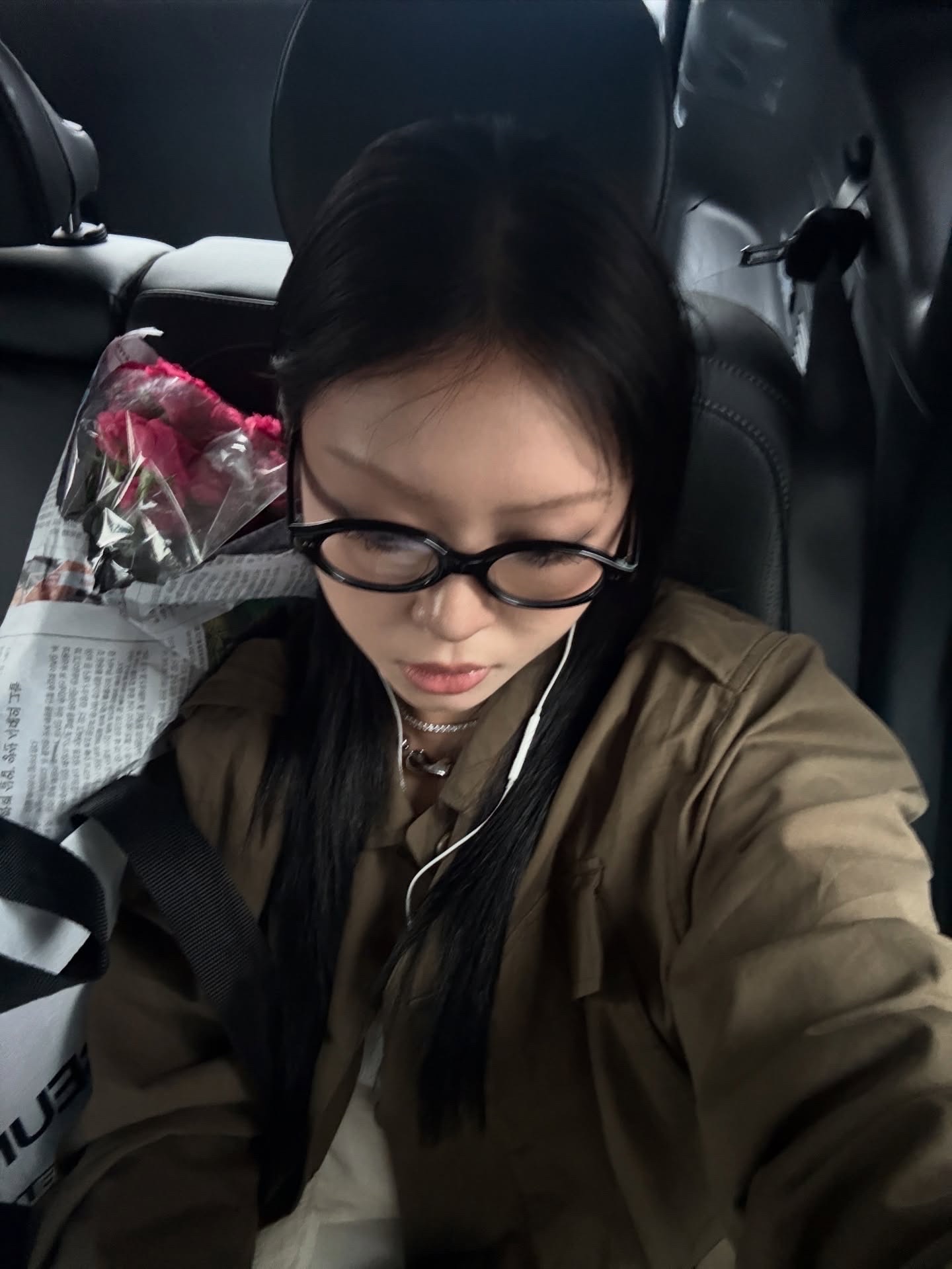 lash Lunettes 05 Black 착용 스타일 - 2
