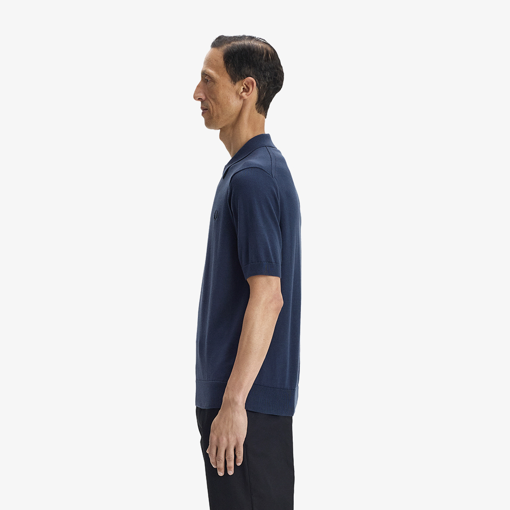 프레드페리 숏 슬리브 코튼 니트 셔츠 다크 에어포스(Fred Perry S S Cotton Knitted Shirt Dark Airforce) - 2