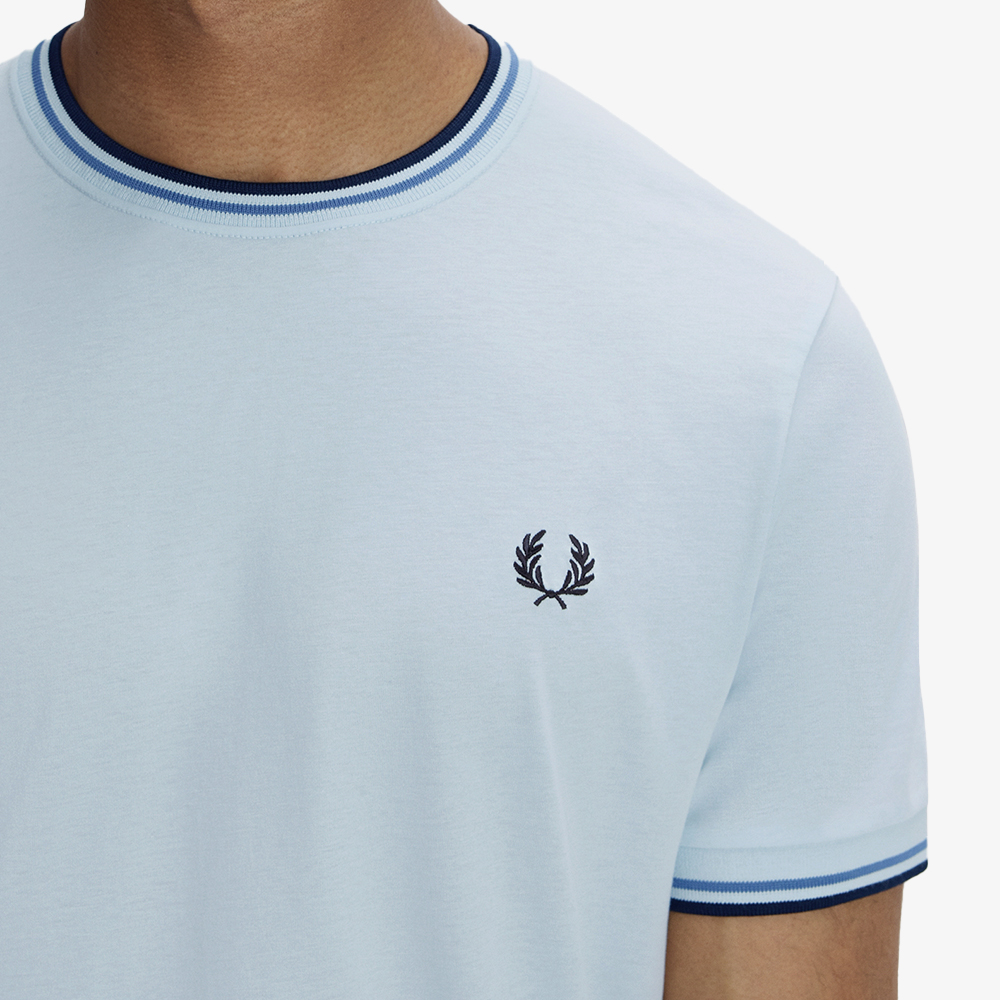 프레드페리 트윈 팁 티셔츠 라이트아이스 에이스블루 네이비(Fred Perry Twin Tipped T-Shirt Light Ice Ace Blue Navy) - 4