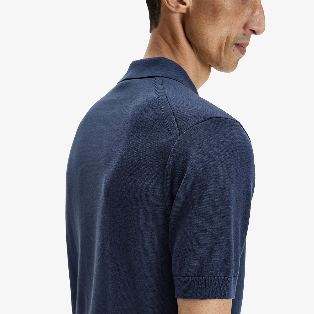 프레드페리 숏 슬리브 코튼 니트 셔츠 다크 에어포스(Fred Perry S S Cotton Knitted Shirt Dark Airforce) - 4